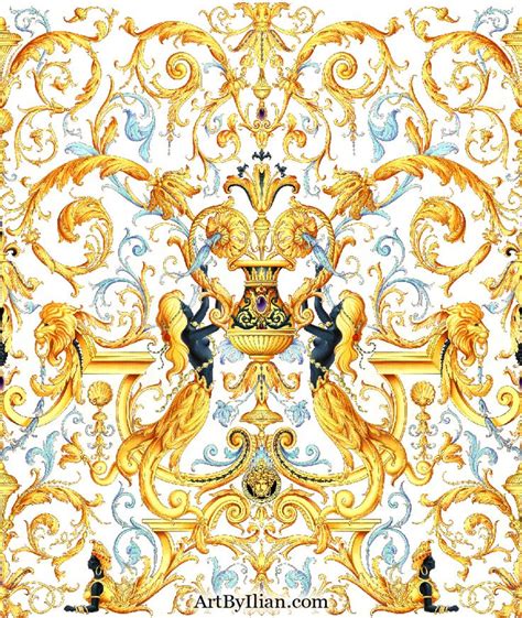 arte versace|Versace baroque print.